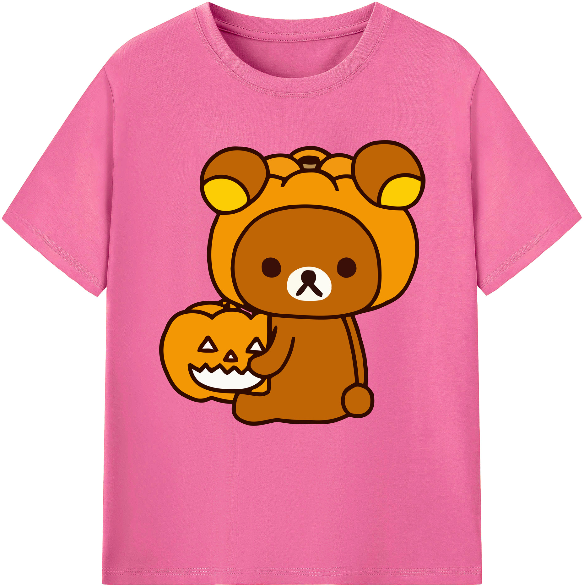 （画像用） リラックマ リラックマ キイロイトリ Rilakkuma Korilakkuma Kiiroitori レディースカジュアルプリントTシャツ（綿100％）